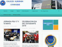 Tablet Screenshot of colegioalboradacoyhaique.cl